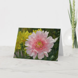 Tarjeta de nota de arte de las flores de bonito ro