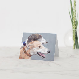 Tarjeta de nota de arte de los amigos de Greyhound