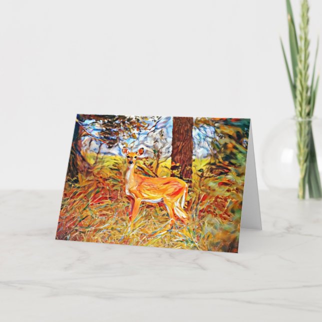 Tarjeta de nota de arte de los cierres forestales (Anverso)