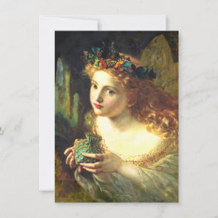 Tarjeta de nota de arte de pintura de retrato de h