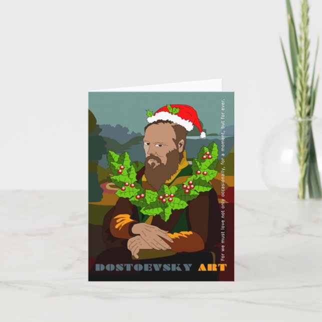 Tarjeta de nota de arte Dostoevsky "Gioconda" (Anverso)