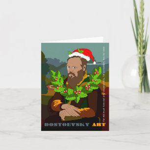 Tarjeta de nota de arte Dostoevsky "Gioconda"