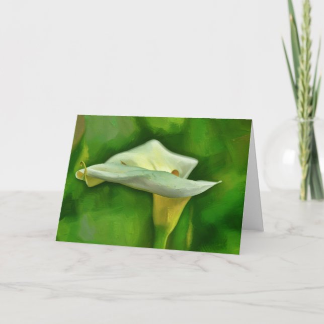 Tarjeta de nota de arte floral de bonito Calla Lil (Anverso)
