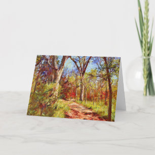 Tarjeta de nota de arte Forest Path Woods