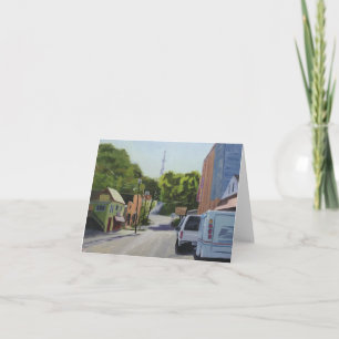 Tarjeta de nota de arte Icehouse Townscape