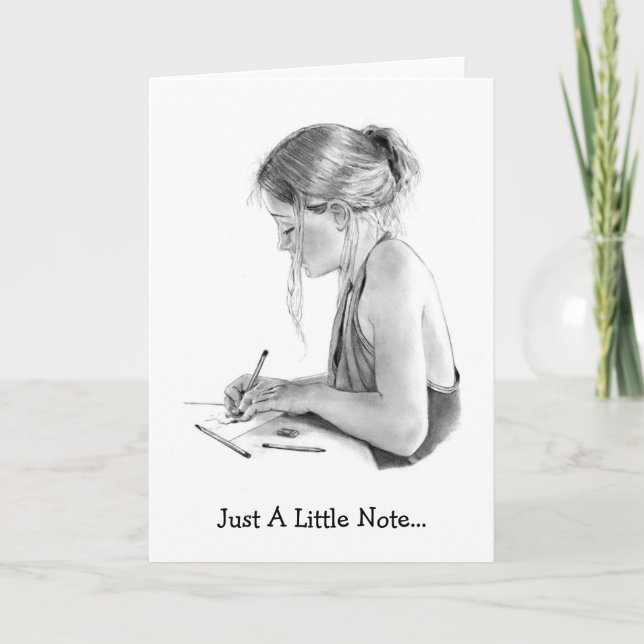 TARJETA DE NOTA DE ARTE PENCIL, DIBUJO (Anverso)