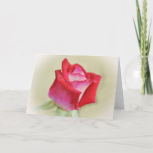 Tarjeta de nota de arte rosa rosa rosa rojo de ens