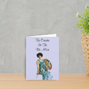 Tarjeta de nota de artista creativo