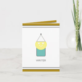 Tarjeta de nota de autor del poeta Adiela Akoo