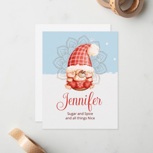 Tarjeta de nota de azúcar y especias de Gnome (Anverso/Reverso In Situ)