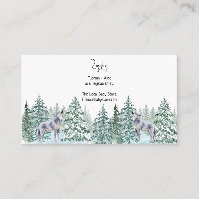Tarjeta de nota de Baby Shower Forest Animals (Anverso)