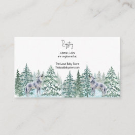 Tarjeta de nota de Baby Shower Forest Animals