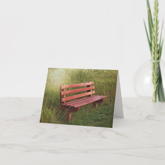 Tarjeta de nota de banco vacío en flores silvestre (Anverso)