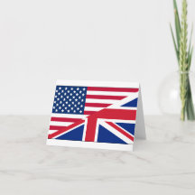 Tarjeta de nota de bandera británica para doble ci