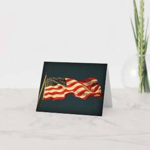 Tarjeta de nota de bandera estadounidense patriota