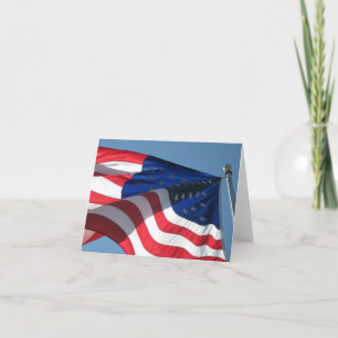Tarjeta de nota de bandera estadounidense patriota