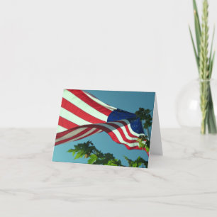 Tarjeta de nota de bandera estadounidense patrióti
