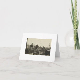 Tarjeta de nota de barco y tripulación noruego ant