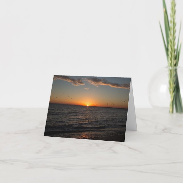 Tarjeta de nota de Beach Sunset (Anverso)