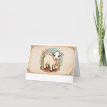 Tarjeta de nota de bebé adorable