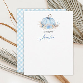 Tarjeta de nota de bebé calabacita