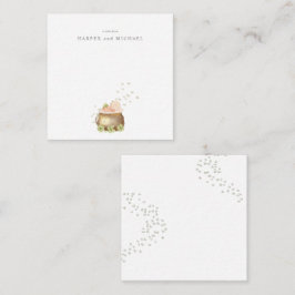 Tarjeta de nota de bebé del día de San Patricio en