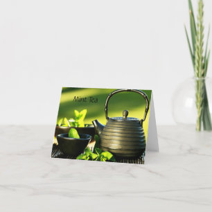 Tarjeta de nota de bebedor de té