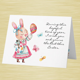 Tarjeta de nota de bendiciones de Pascua caprichos