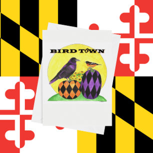 Tarjeta de nota de Bird Town