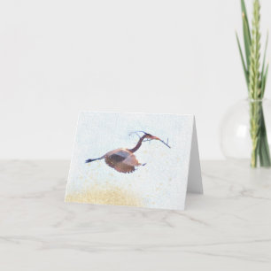 Tarjeta de nota de Blue Heron