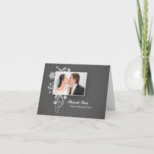 Tarjeta de nota de boda elegante y hermosa
