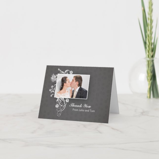 Tarjeta de nota de boda elegante y hermosa (Anverso)