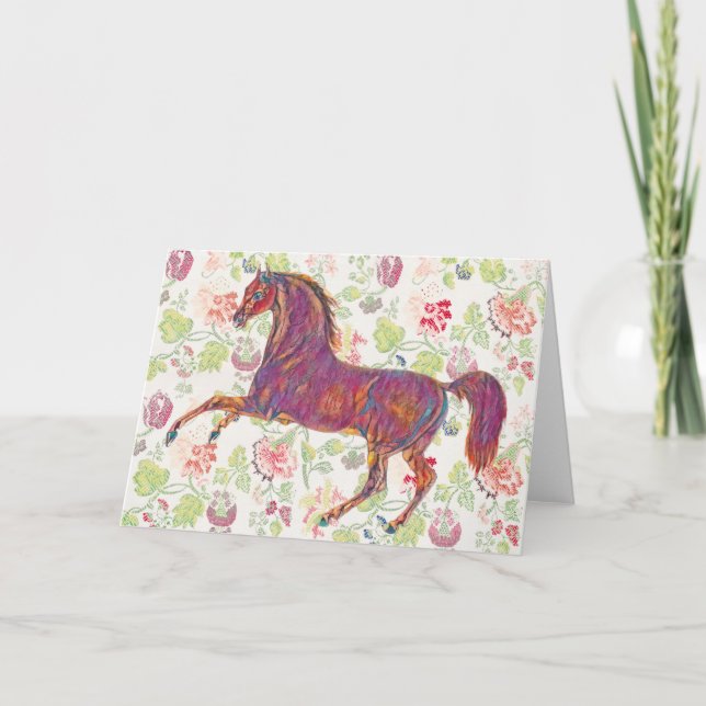 Tarjeta de nota de bonito de arte rosa (Anverso)