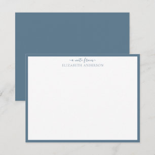 Tarjeta de nota de borde azul de piedra