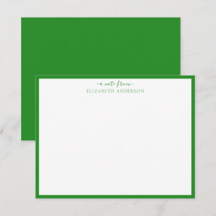 Tarjeta de nota de borde verde verde