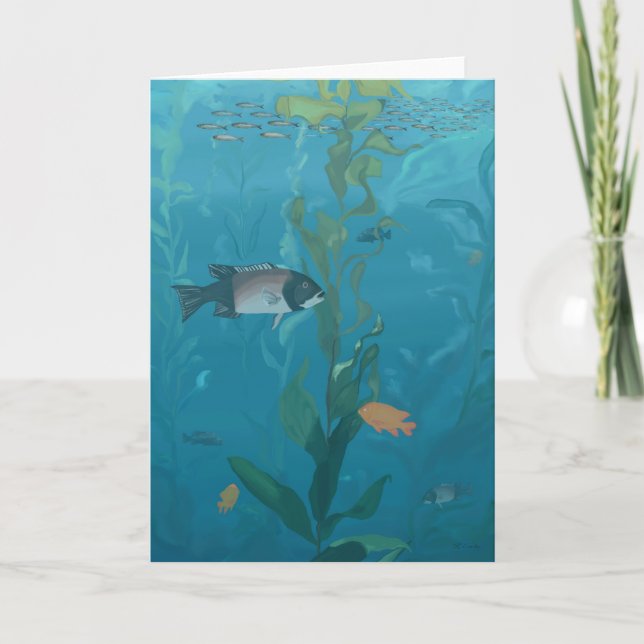 Tarjeta de nota de bosque Kelp (Anverso)