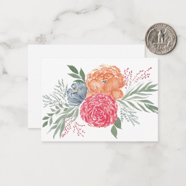 Tarjeta de nota de Bouquet de verano (Anverso/Reverso In Situ)