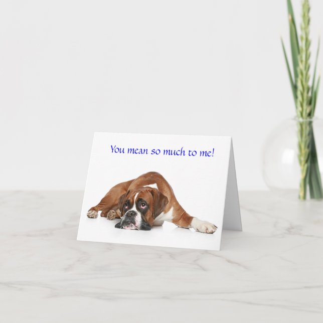 Tarjeta de nota de Boxer que significa mucho para  (Anverso)