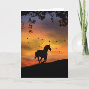 Tarjeta de nota de caballo de bonito