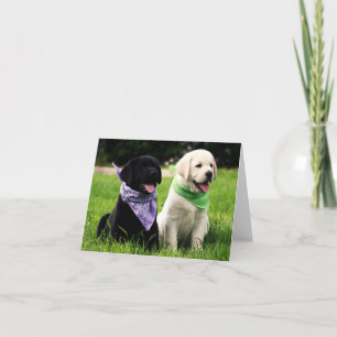 Tarjeta de nota de cachorro de Labrador Retriever 