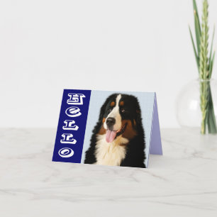 Tarjeta de nota de cachorro de perro de montaña de