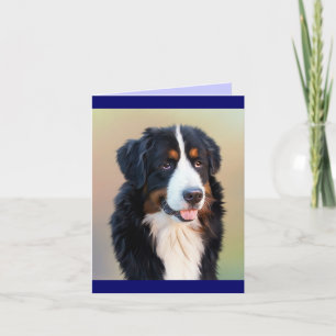 Tarjeta de nota de cachorro de perro de montaña de