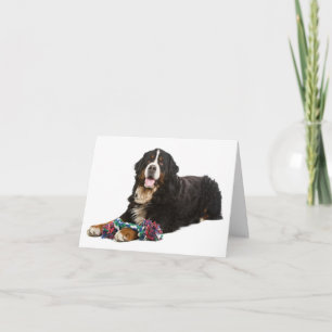 Tarjeta de nota de cachorro de perro de montaña de