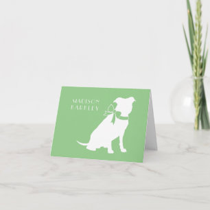 Tarjeta de nota de cachorro de perro Pit Bull Pitb