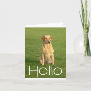 Tarjeta de nota de cachorros de Labrador Retriever