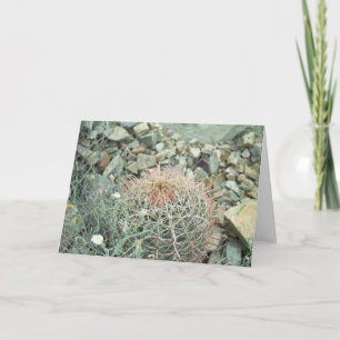 Tarjeta de nota de cactus de poesía del desierto o