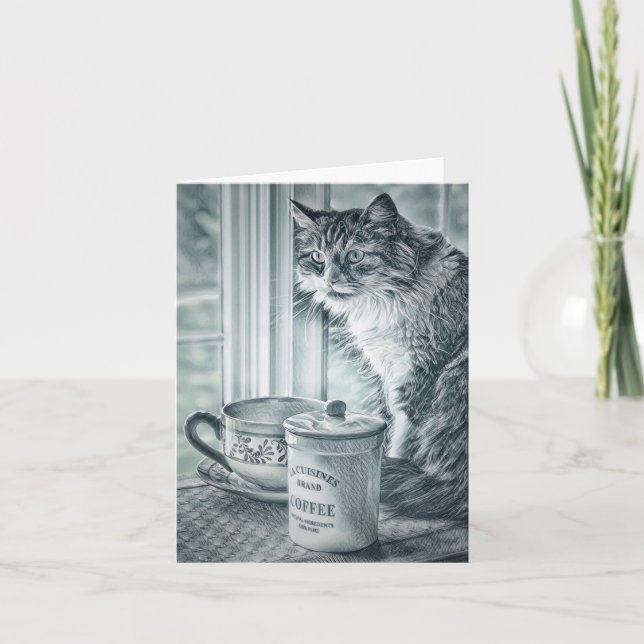 Tarjeta de nota de café en blanco dominical (Anverso)