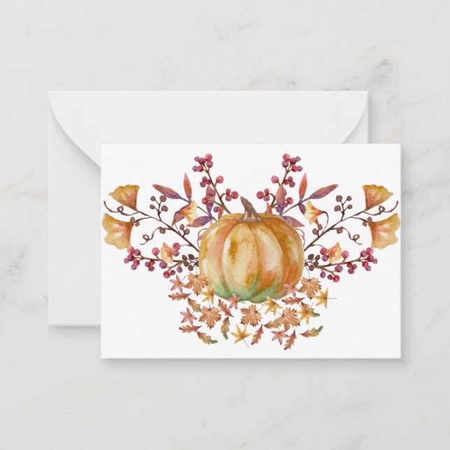 Tarjeta de nota de calabaza acuática (Anverso)