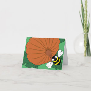 Tarjeta de nota de calabaza (interior en blanco)