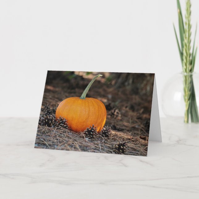 Tarjeta de nota de calabazas y piñas (Anverso)
